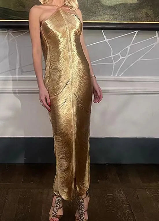 Channing - Asymmetrische Jurk met Kwastjes