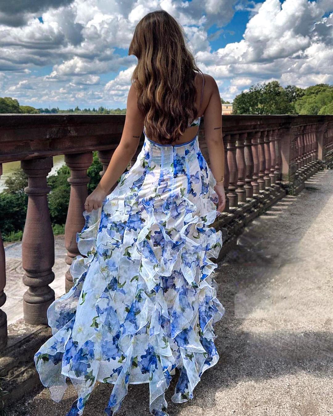MILLIE FLORAL RUFFLE DRESS