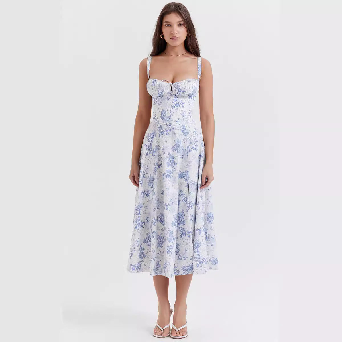 Women's Temperament Pure Color Fashionable High-end Suspender Dress Skirt
