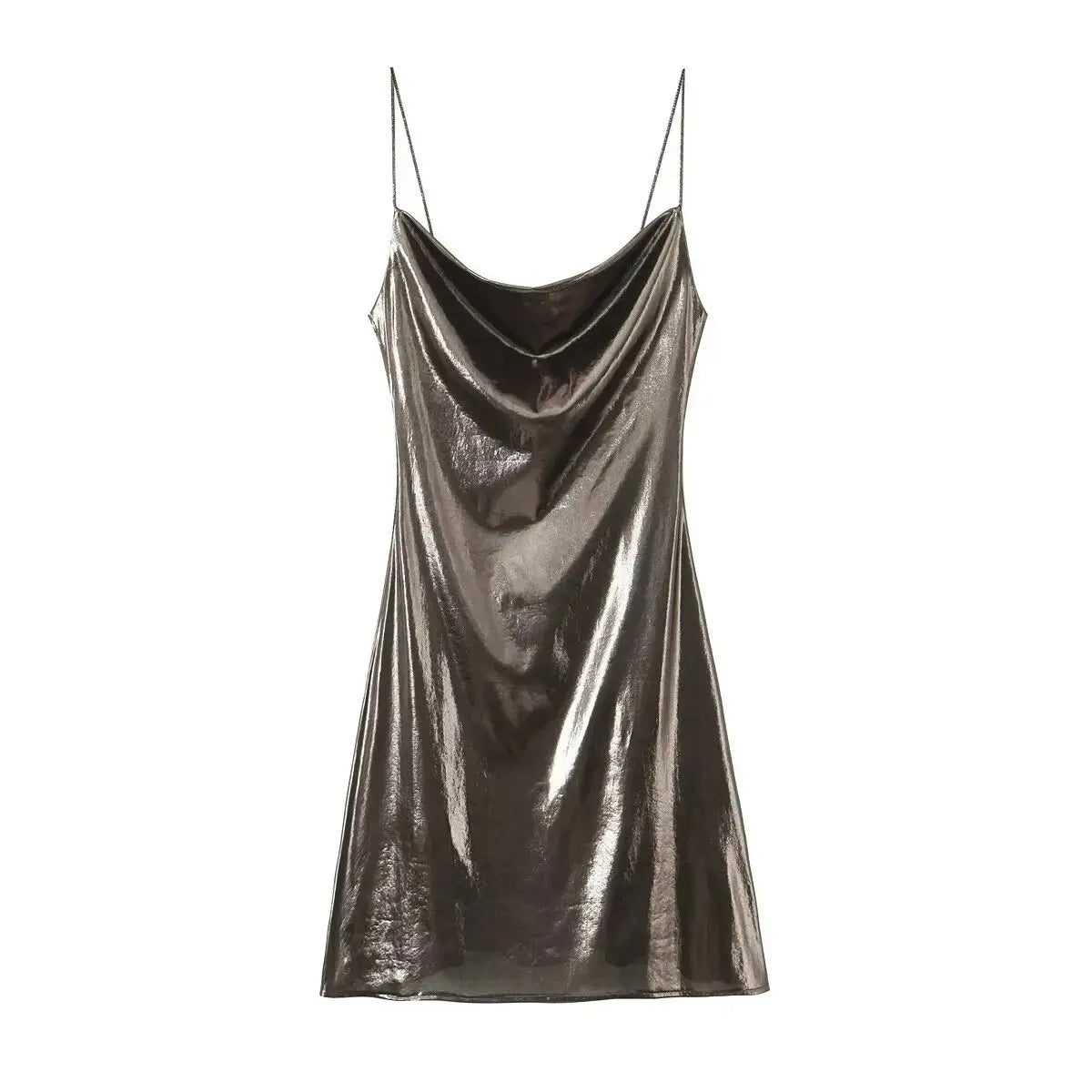 METALLIC MINI DRESS