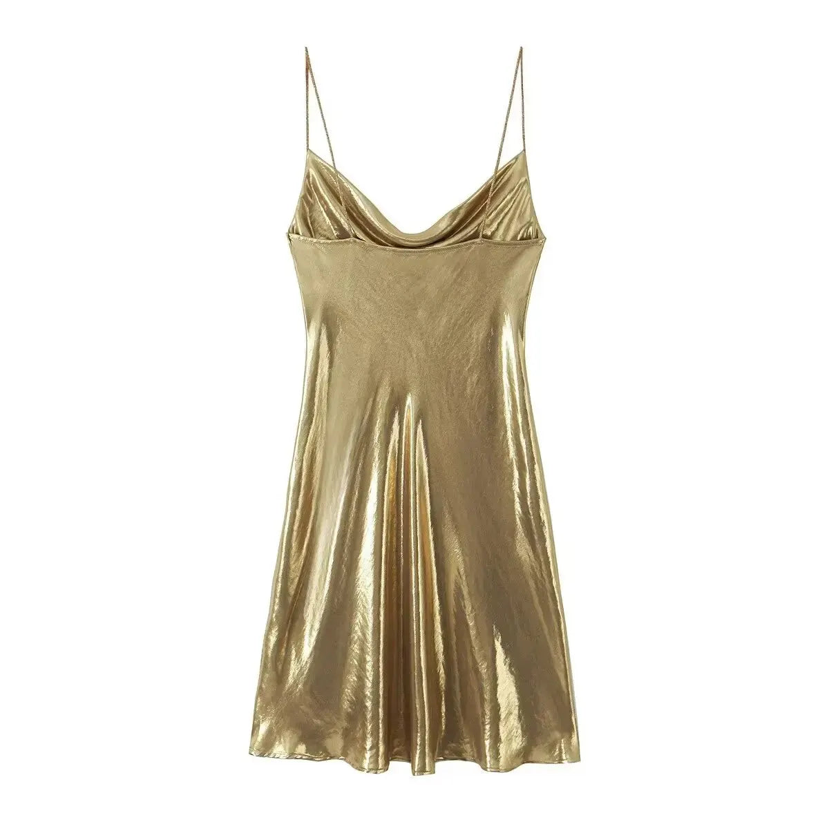 METALLIC MINI DRESS