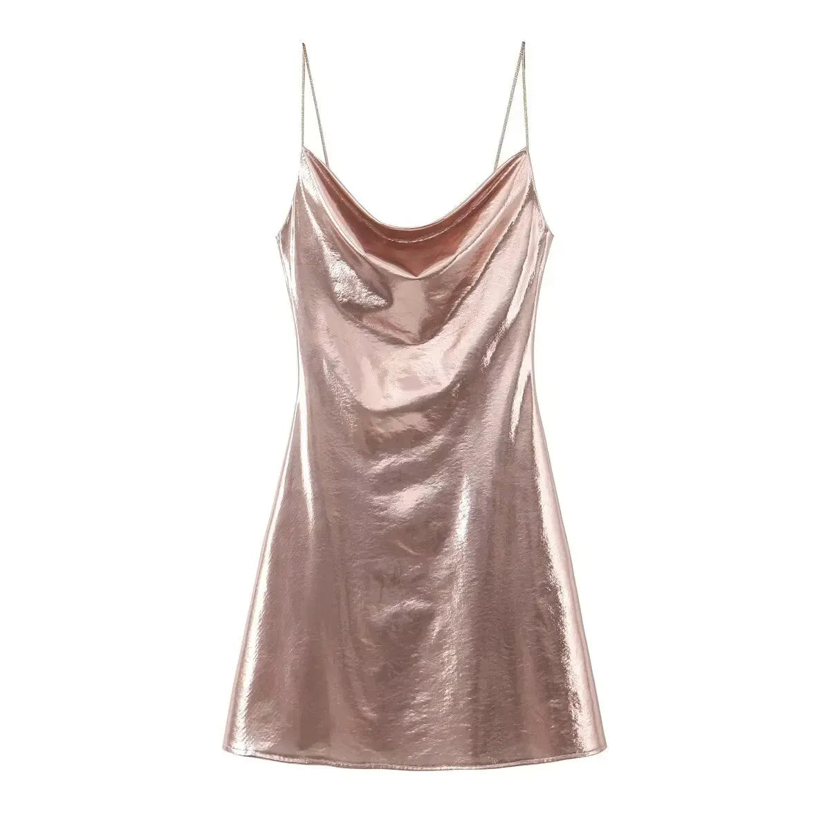 METALLIC MINI DRESS