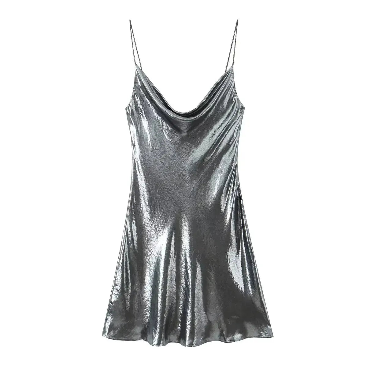 METALLIC MINI DRESS