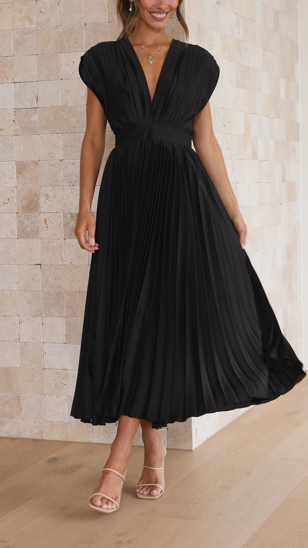 MARIA PLEATED DRESS