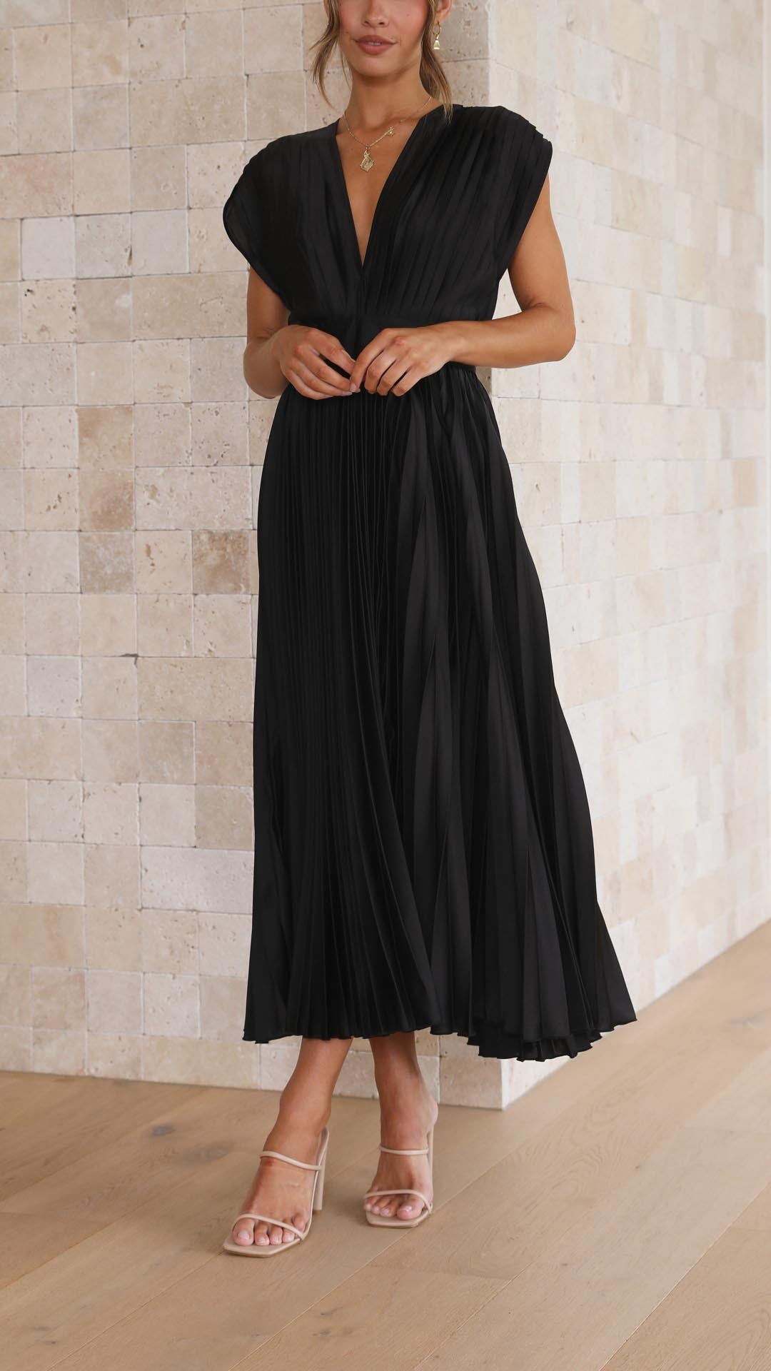MARIA PLEATED DRESS