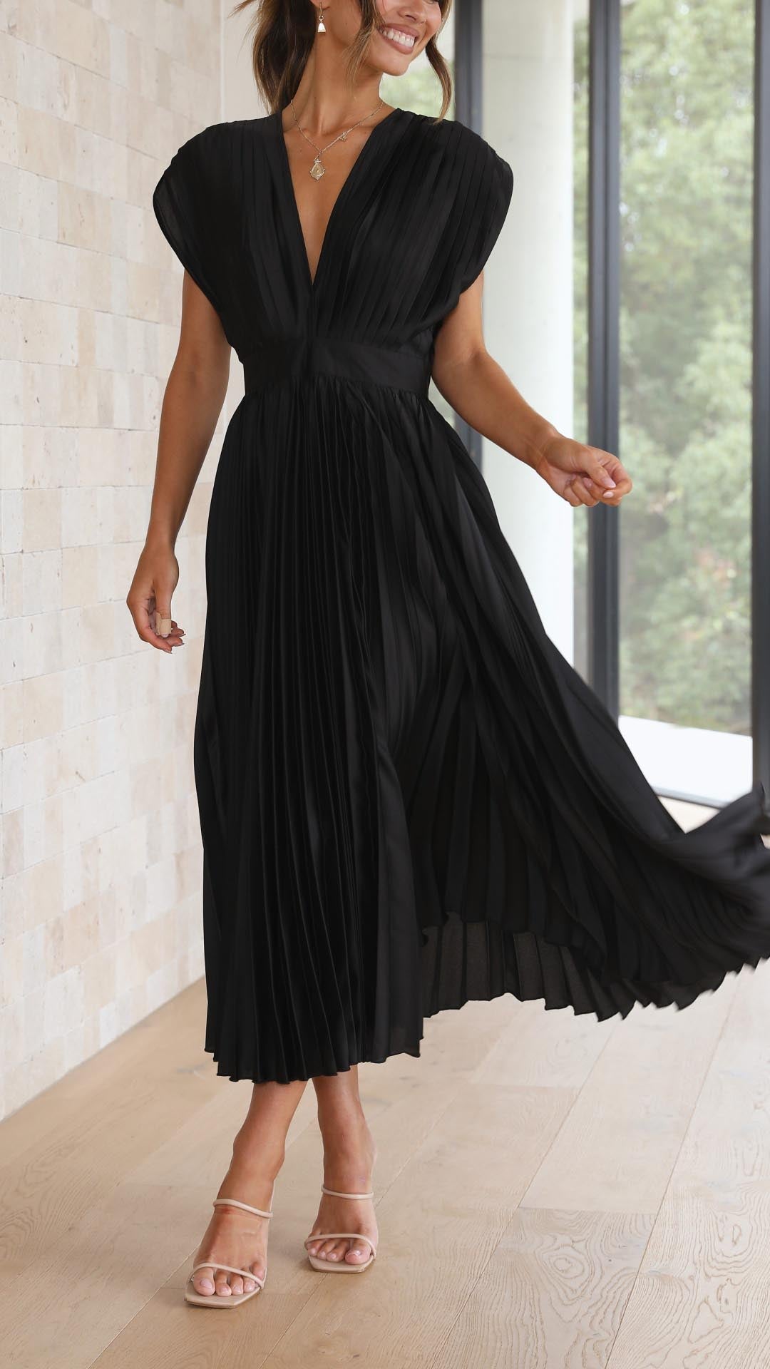 MARIA PLEATED DRESS