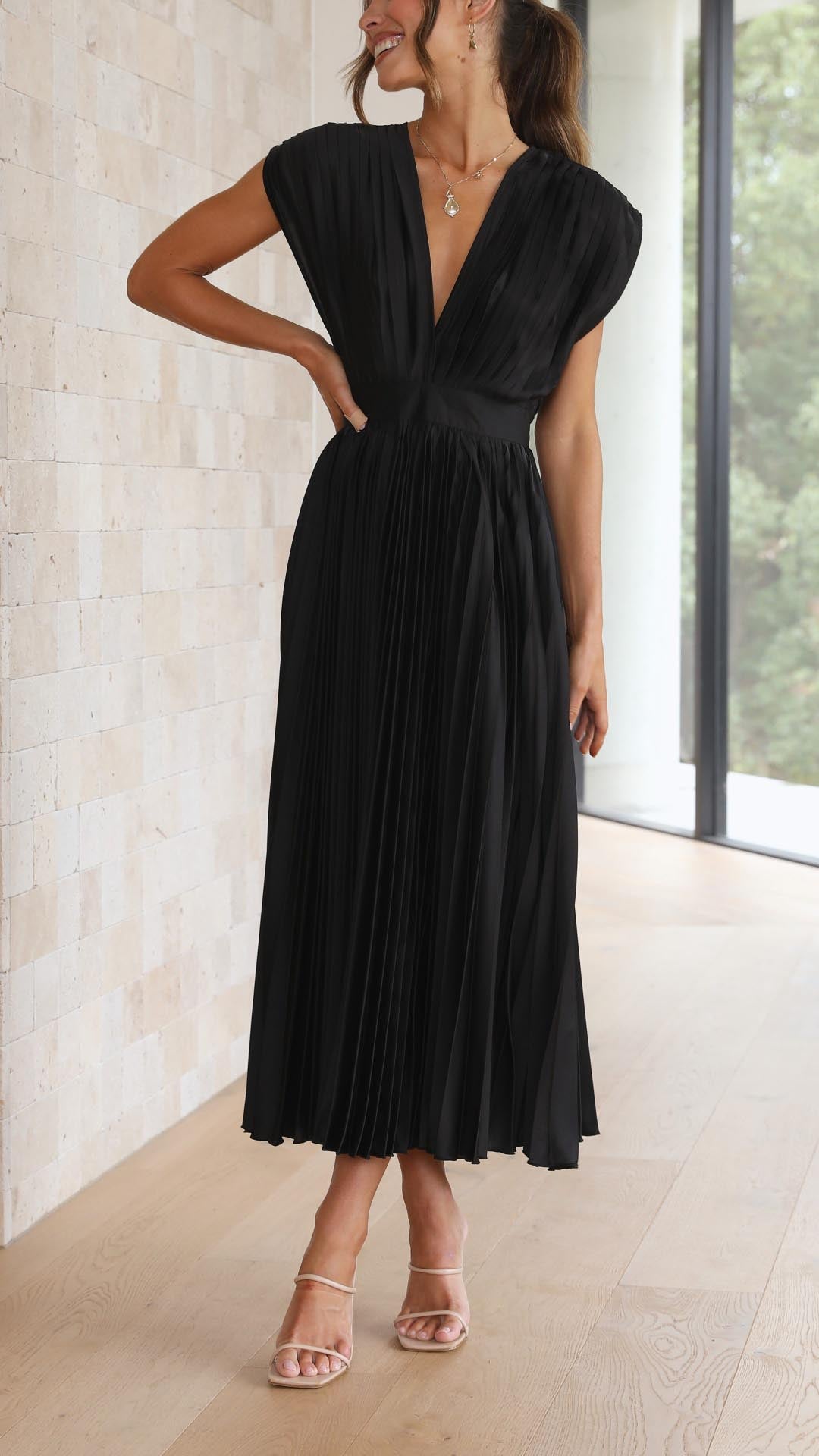MARIA PLEATED DRESS