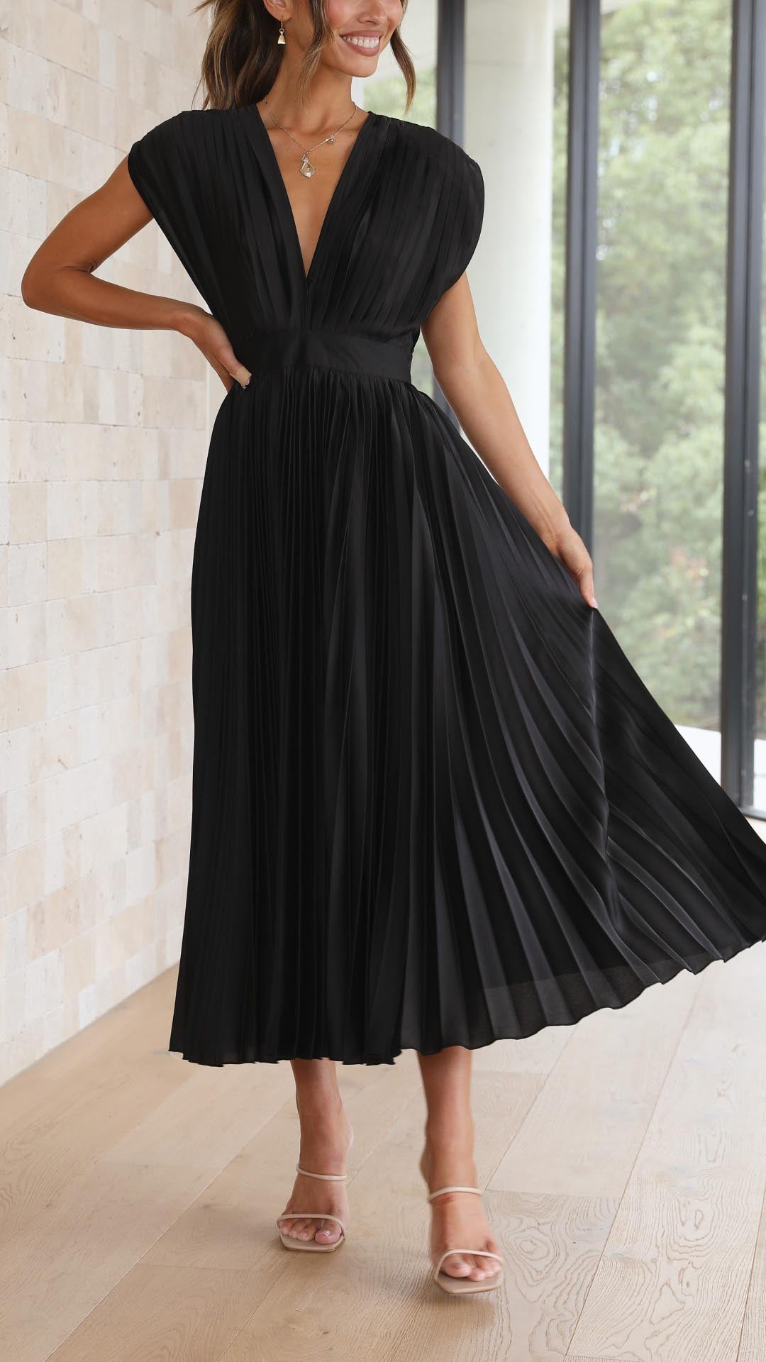 MARIA PLEATED DRESS