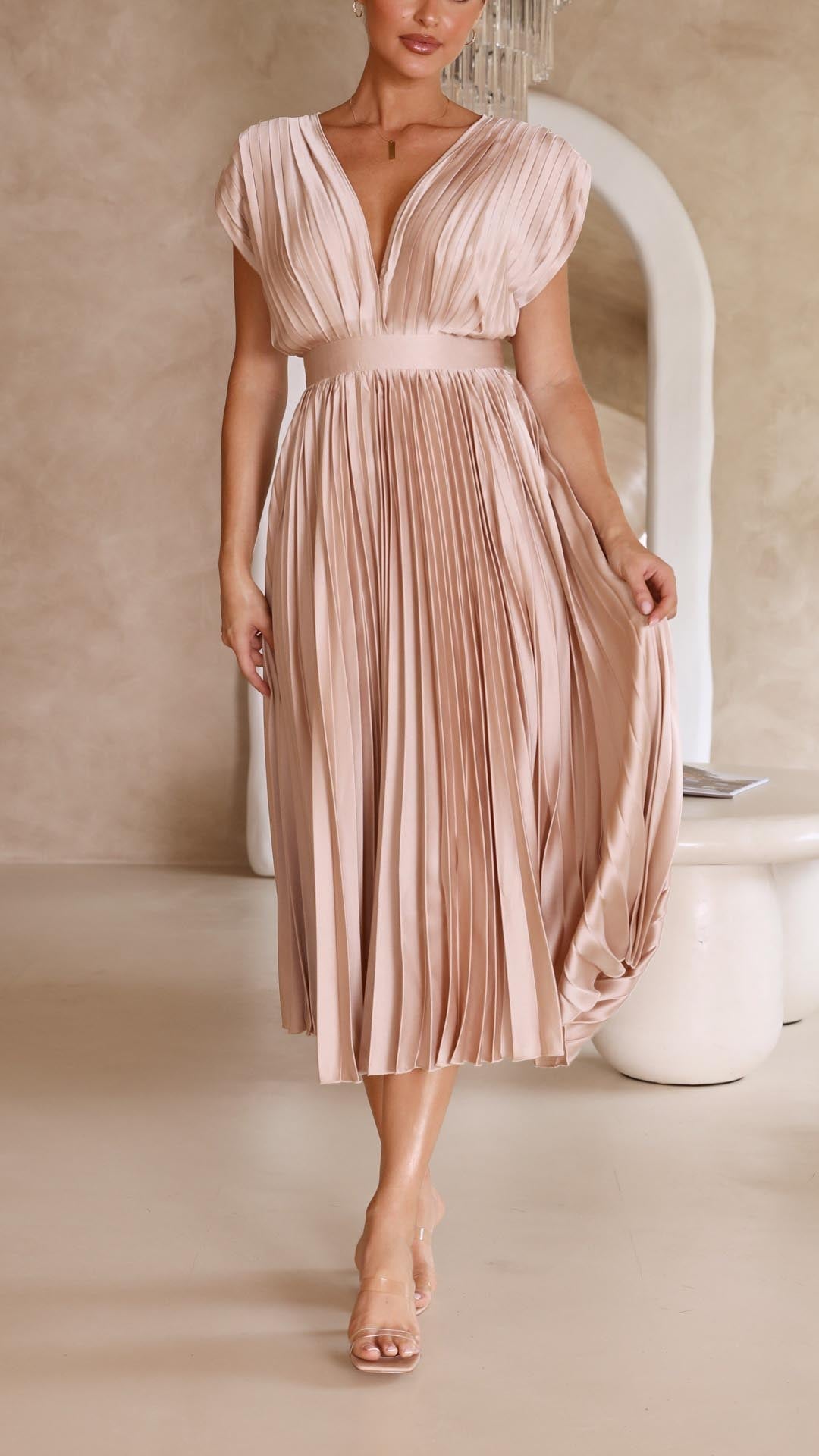 MARIA PLEATED DRESS