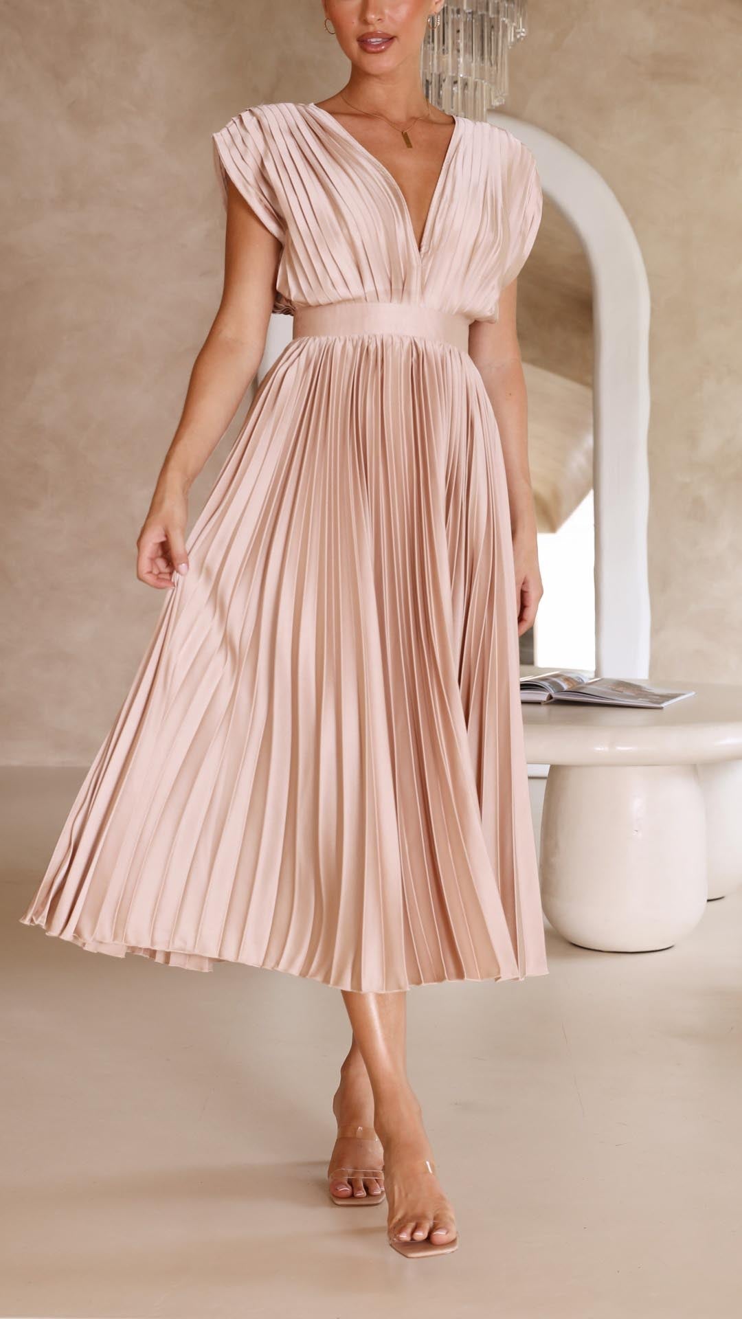 MARIA PLEATED DRESS