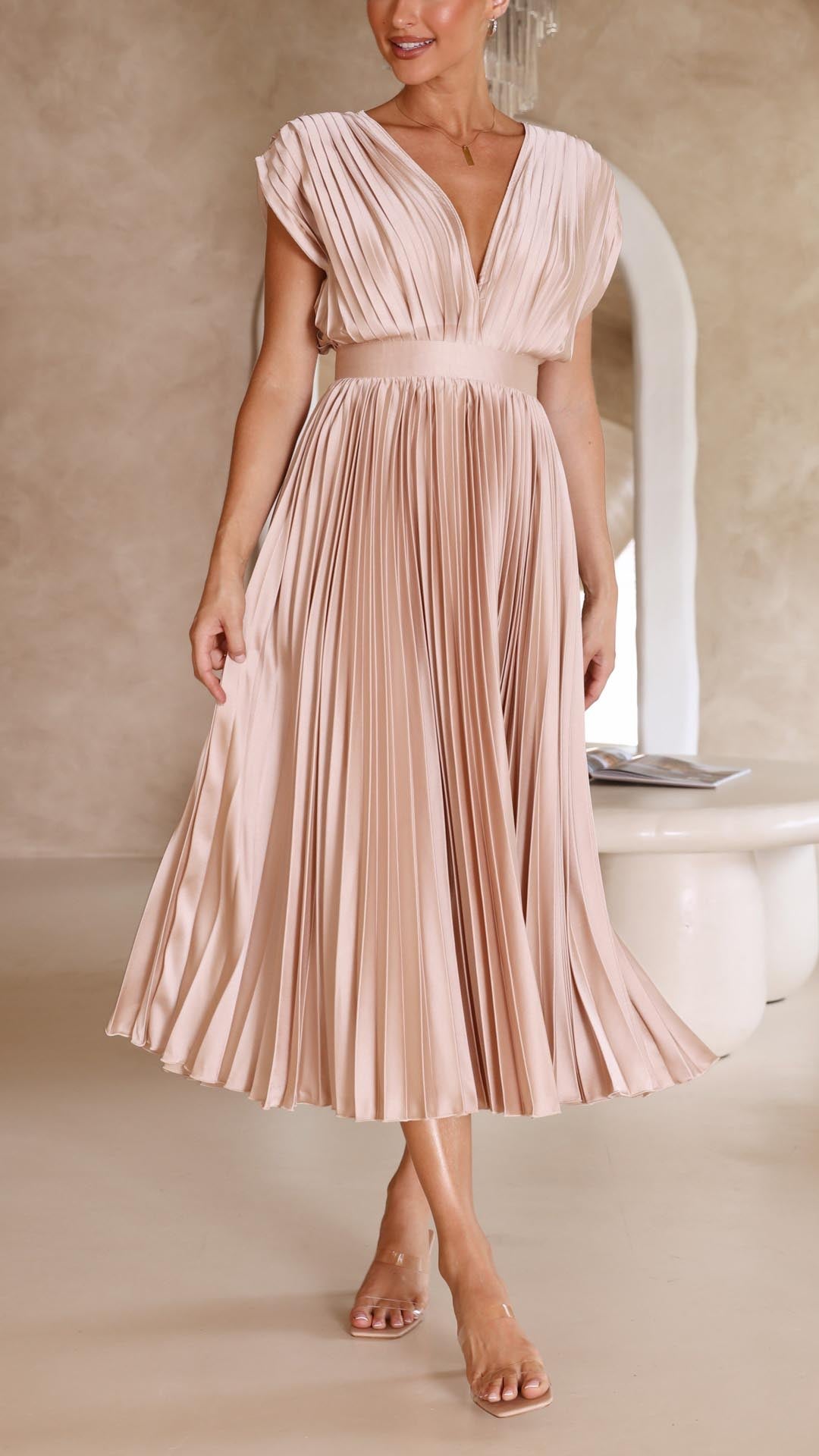 MARIA PLEATED DRESS