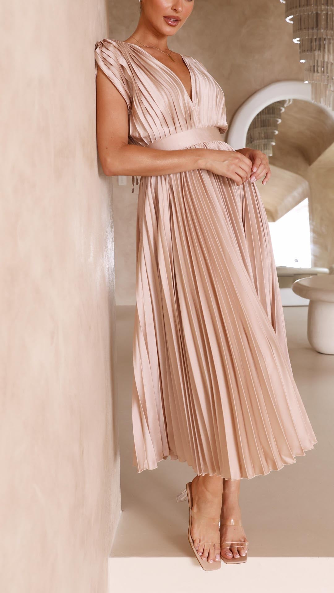 MARIA PLEATED DRESS