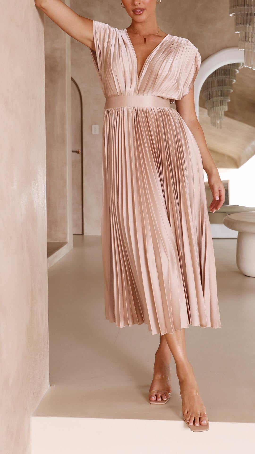 MARIA PLEATED DRESS