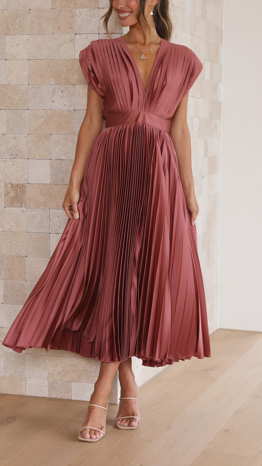 MARIA PLEATED DRESS