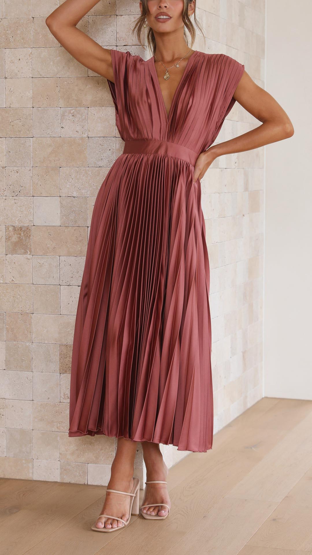 MARIA PLEATED DRESS