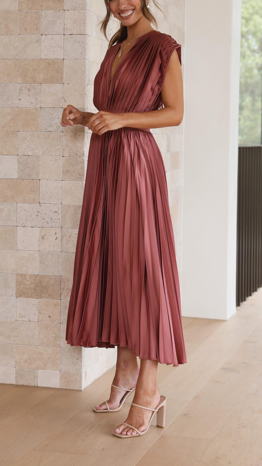MARIA PLEATED DRESS