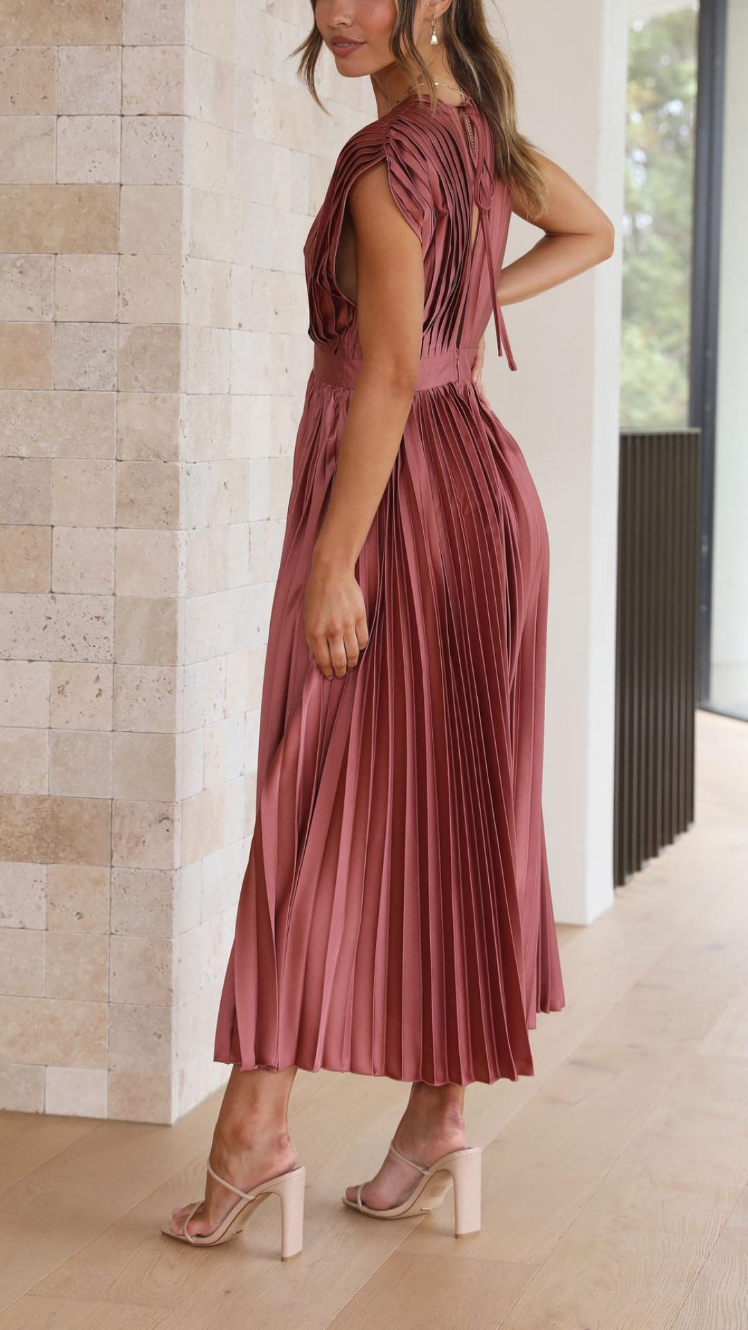 MARIA PLEATED DRESS
