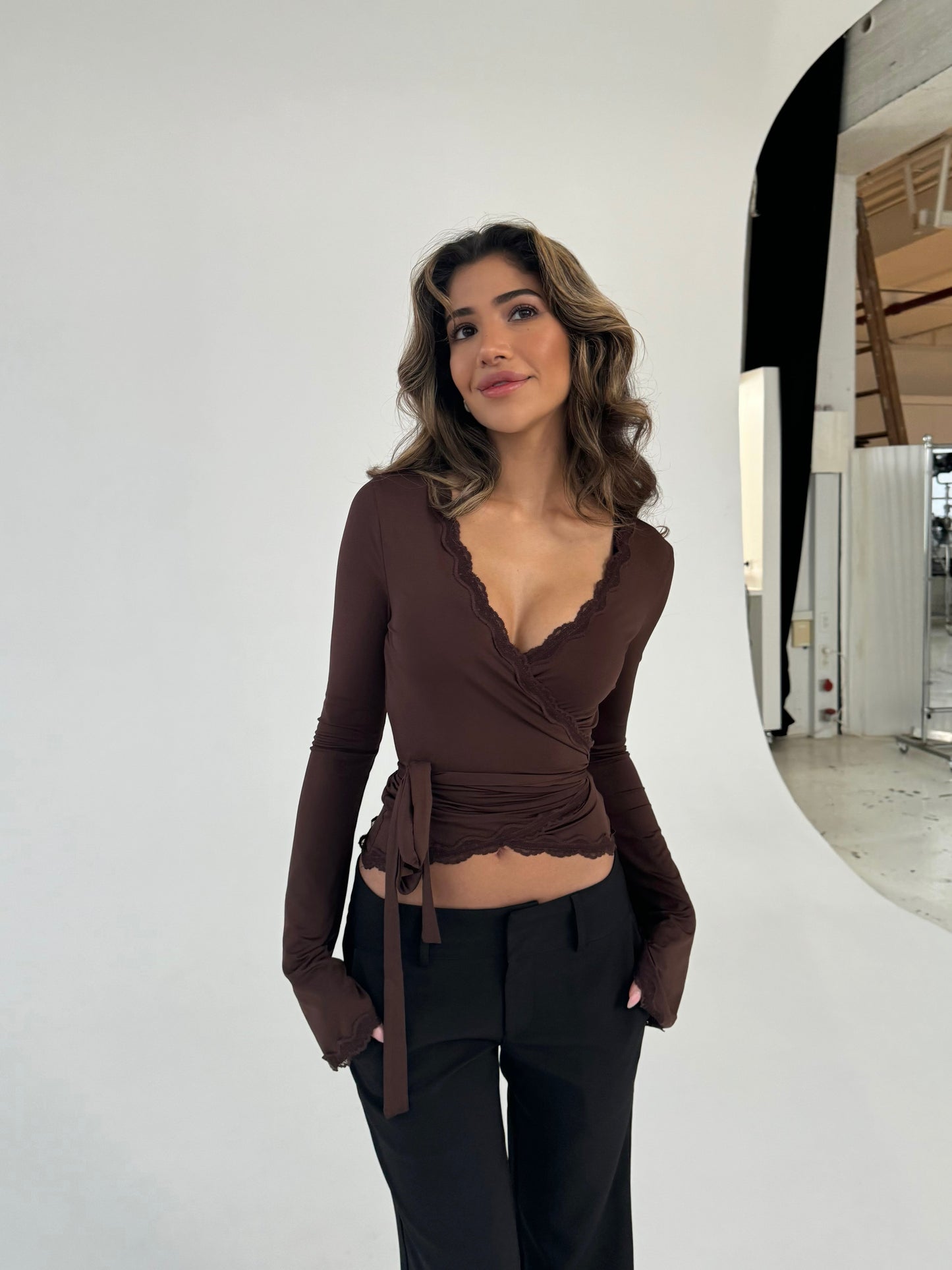 Ballerina basic top - dark brown