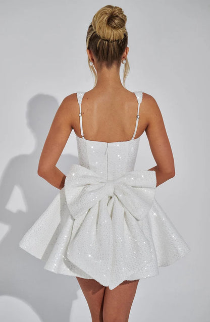 MINI BOW GLITTER DRESS