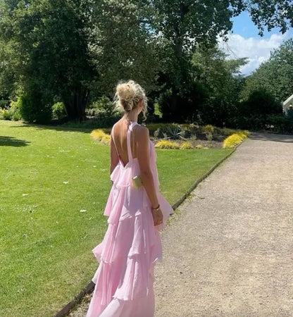 FLOWER RUFFLE HALTER