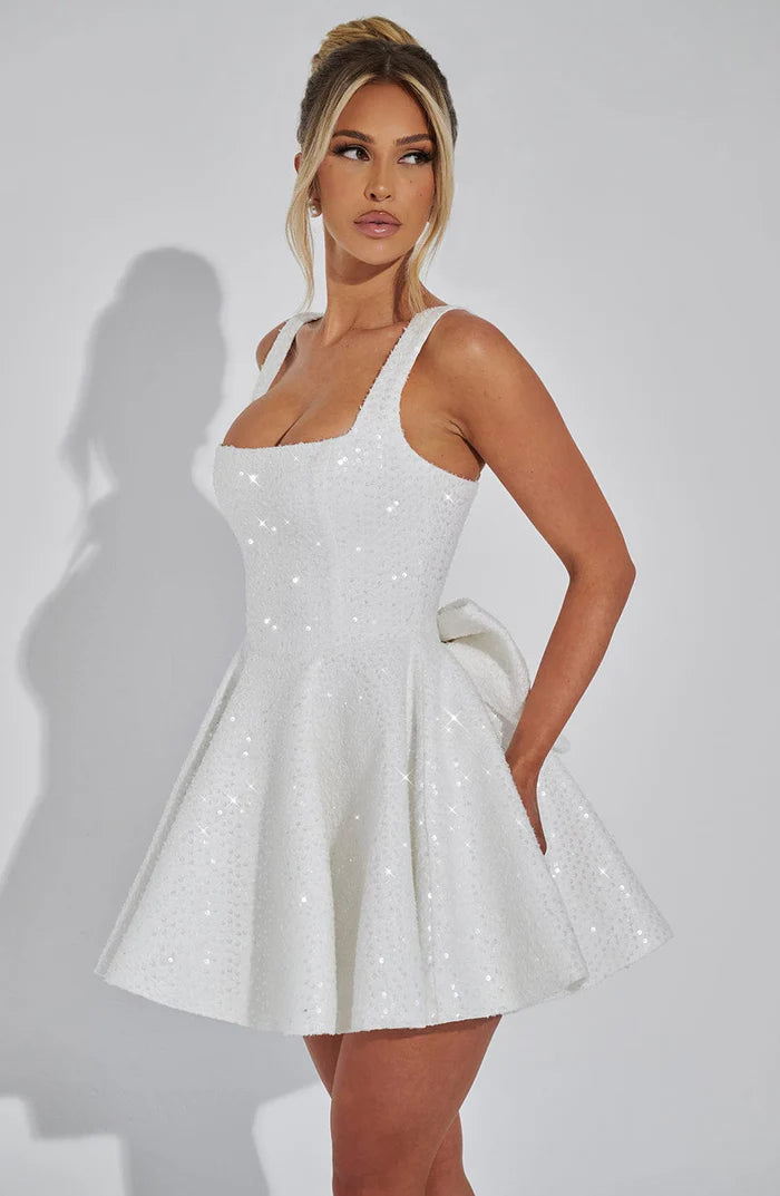 MINI BOW GLITTER DRESS