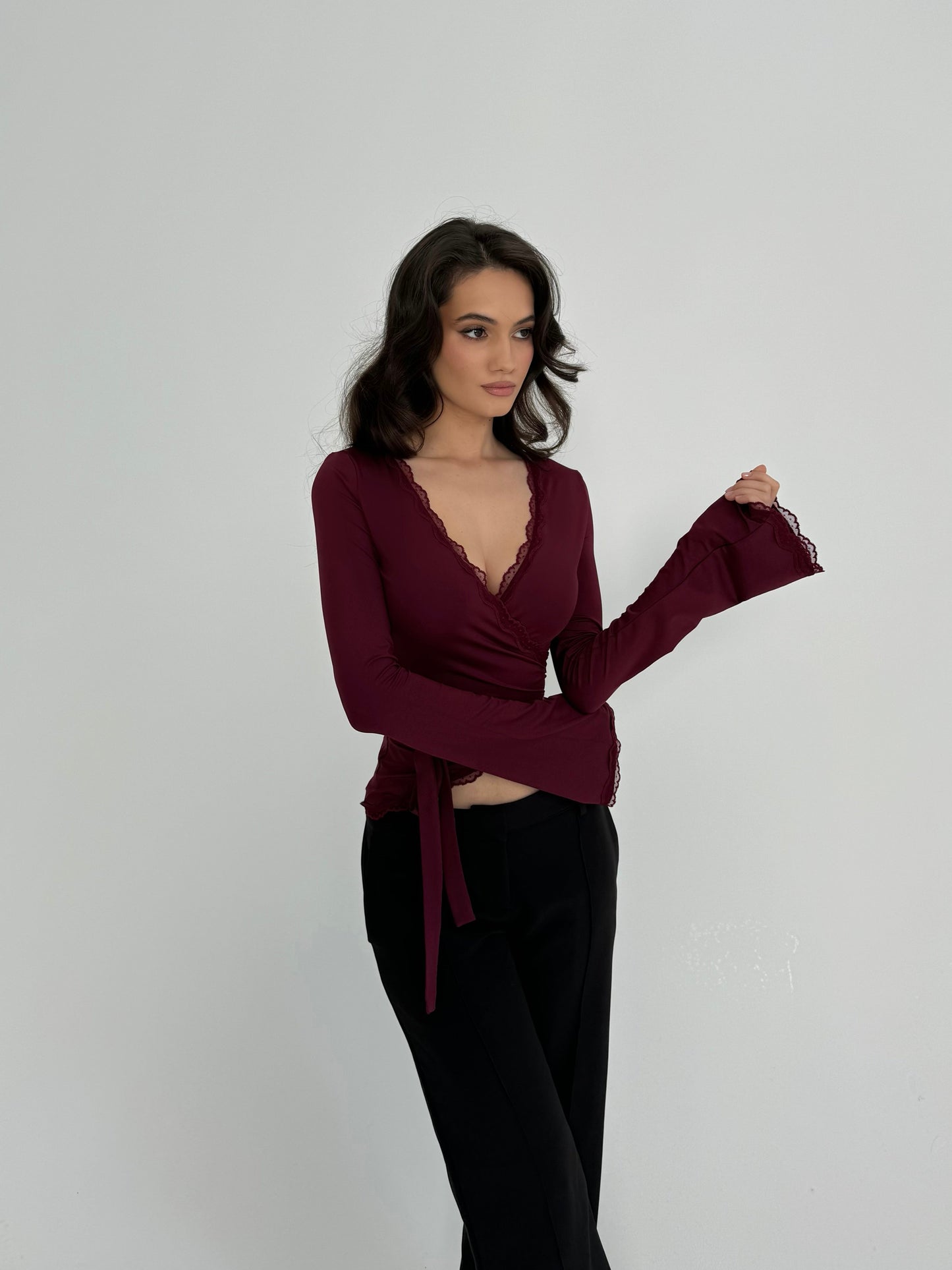 Ballerina basic top - burgundy