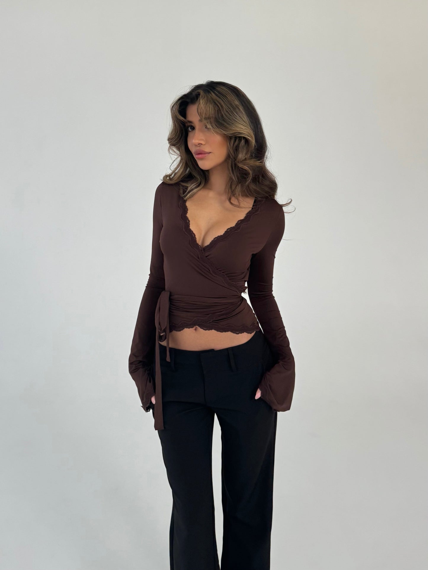 Ballerina basic top - dark brown