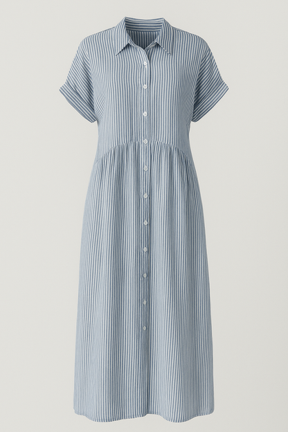 Corrine | Kvinders Elegant Midi Kjole med Lommer