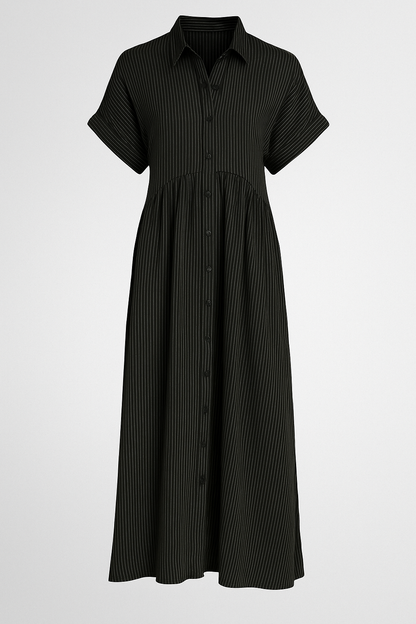 Corrine | Kvinders Elegant Midi Kjole med Lommer