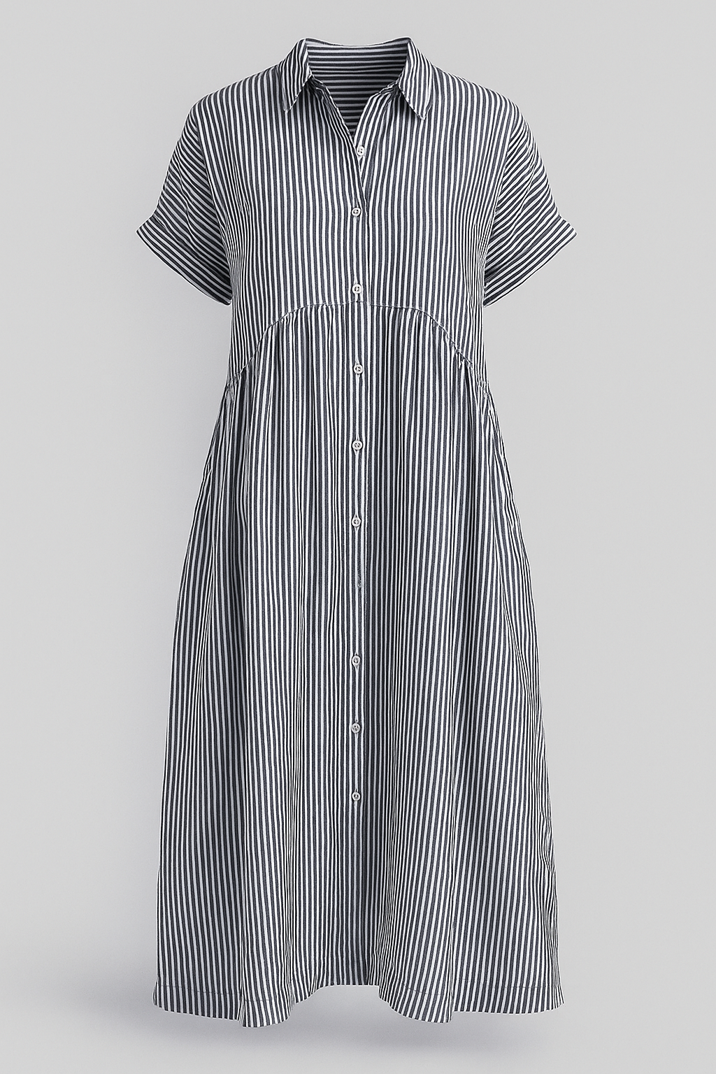 Corrine | Kvinders Elegant Midi Kjole med Lommer