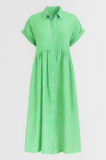 Corrine | Kvinders Elegant Midi Kjole med Lommer