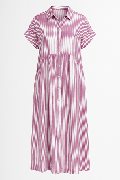 Corrine | Kvinders Elegant Midi Kjole med Lommer