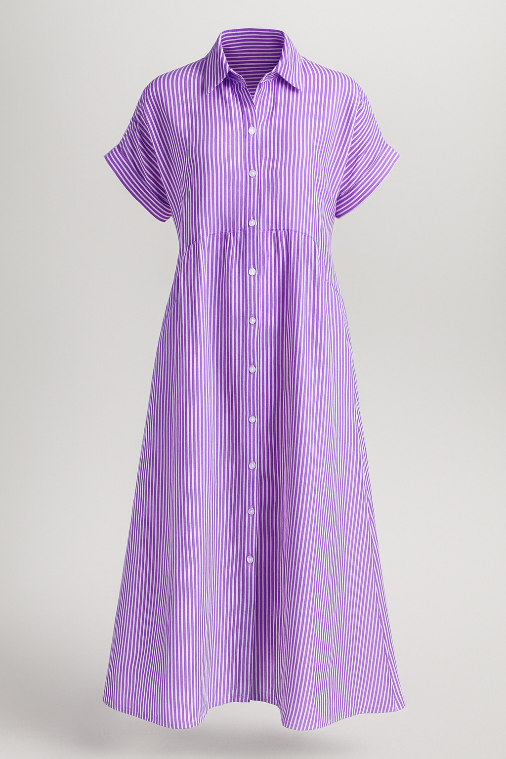 Corrine | Kvinders Elegant Midi Kjole med Lommer