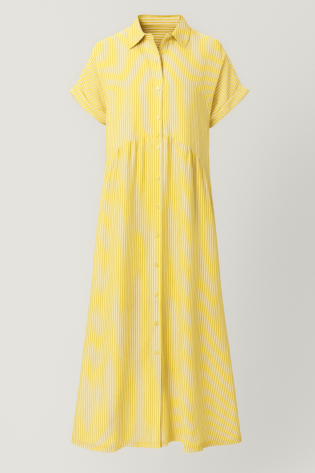 Corrine | Kvinders Elegant Midi Kjole med Lommer