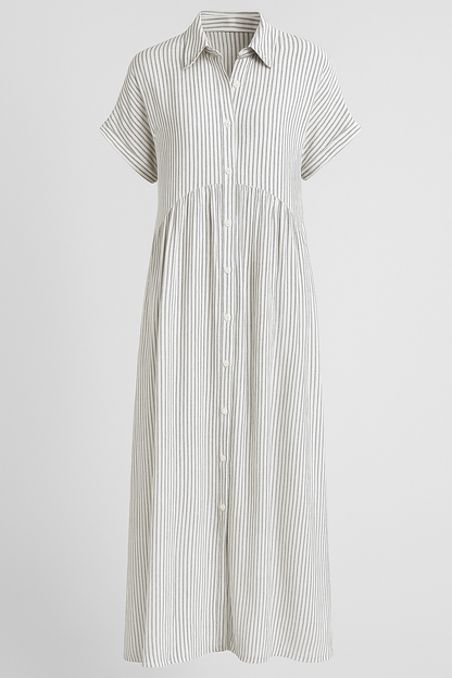 Corrine | Kvinders Elegant Midi Kjole med Lommer