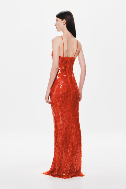 VELVET FLAME DRESS