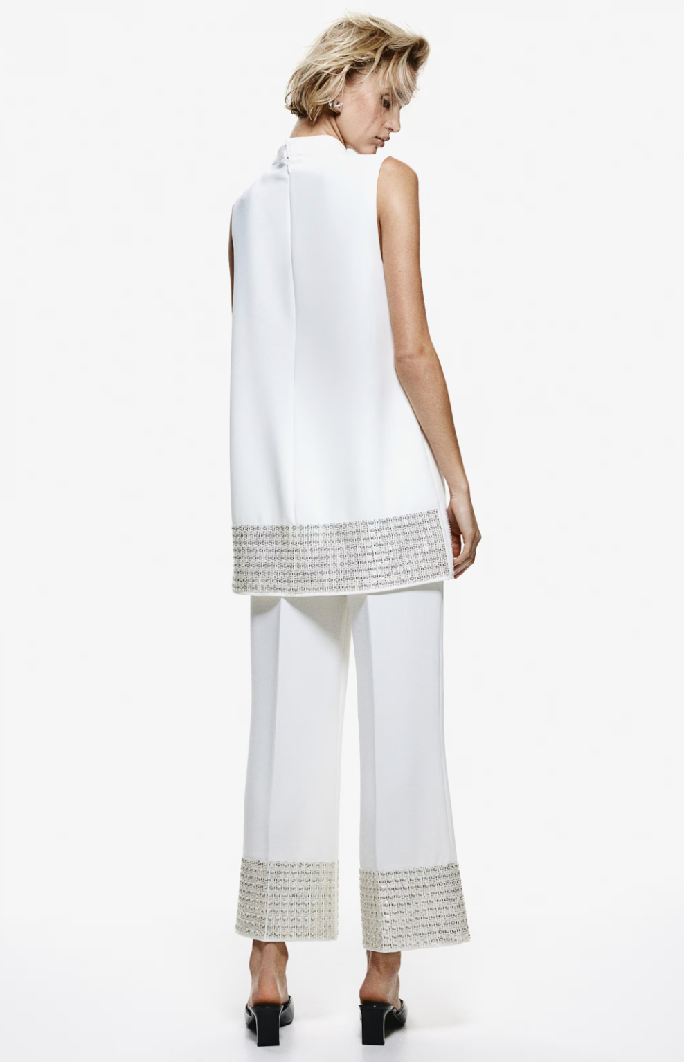 WHITE BEADED SET