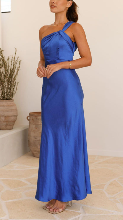 ROYAL BLUE KNOT MAXI DRESS