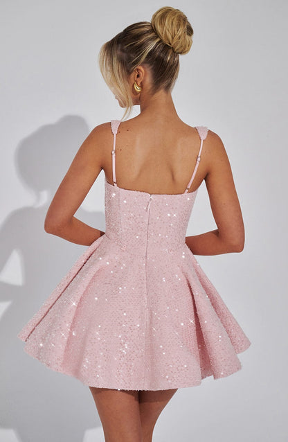 MINI BOW GLITTER DRESS